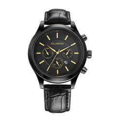 Men's Watch Leather Military Alloy Analog Quartz  Business Date Wristwatch Mens Montre Homme 2019 zegarek meski orologio uomo