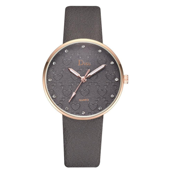 Feature Women's Watches Gold Framed Disc Ladies Quartz Wristwatch  With Rhinestone Casual Clock Fashion  Zegarek Damski @50