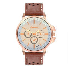 DISU Men Wrist Watch Retro Design Leather Band Analog Alloy Quartz Watch Man new arrival in men wrist watches wristwatch mens