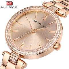 MINIFOCUS Quartz Women's Watches Brand Luxury Fashion Ladies Watch Women Waterproof Rose Gold Lady Watch For Woman Wristwatches