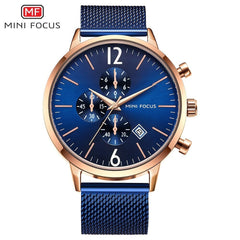 MINI FOCUS Fashion Watch Men Waterproof Men Watches 2019 Luxury Brand Stainless Steel Sport Watches For Men Clock Wristwatches