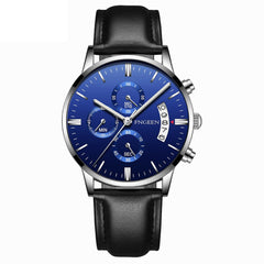 FNGEEN Man Watch Luxury Casual Quartz Waterproof Calendar Leather Belt Watches Mens 2019 Men Wristwatch Clock horloges mannen