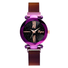 Fashion Watches Women Starry Sky Ladies Watch Magnetic Buckle Bracelet Casual Dress Quartz Wristwatch Nice Clock Reloj Mujer @50
