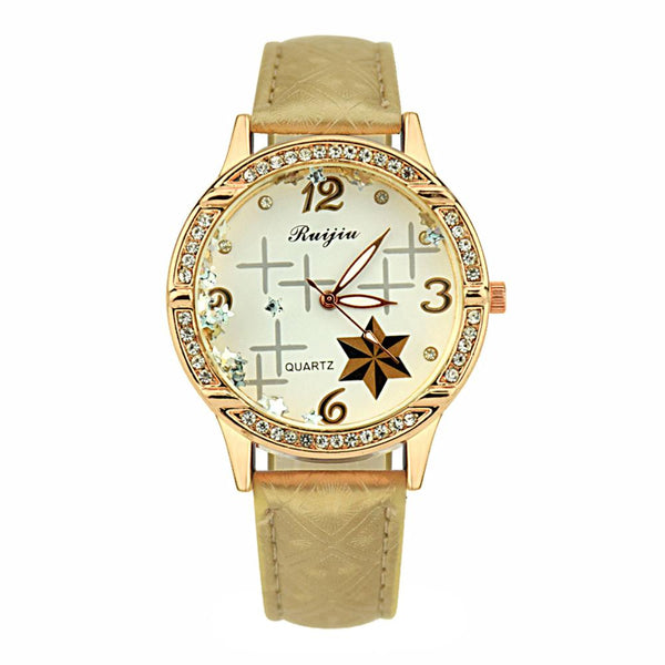 Disc Cute Style Symbol Star Pattern Roman Numerals Ladies Watch Nice Orologio Donna Women's Watches Reloj De Mujer Clock @50