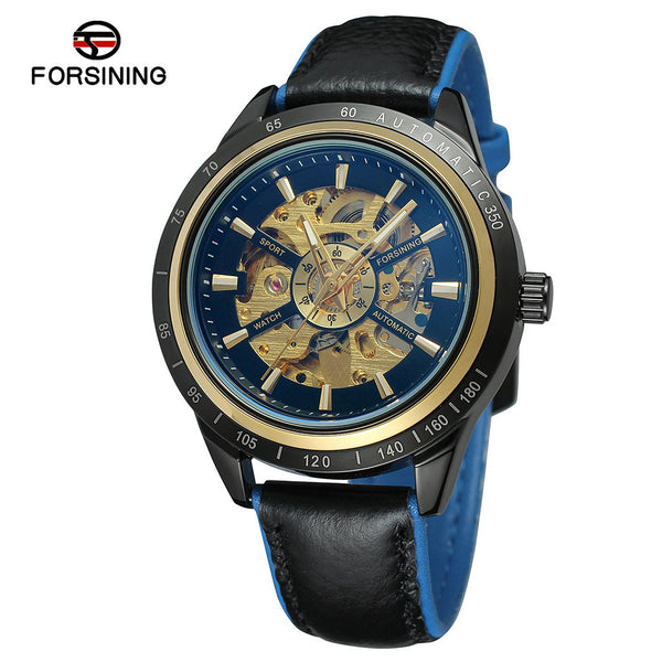 Forsining Men's Automatic Wristwatch Motorcycle Design Transparent Waterproof Watch Man Watches Mens 2019 relojes para hombre