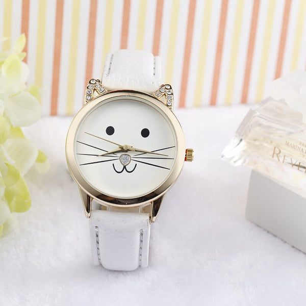 Women's Watches Best Sellers Simple Fashion  Cats Face Clock Rhinestore zegarki damskie Dropshipping  adorable Wrist Watch @30