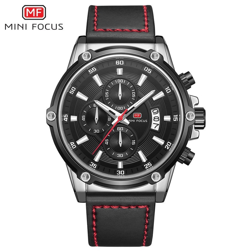 MINI FOCUS Quartz Watch Men Sports Watches Men Luxury Brand Fashion Leather Men's Wrist Watches Waterproof  Relogio Masculino