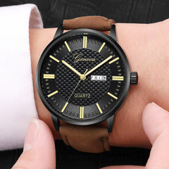 DISU Men Wrist Watch Sport Military Stainless Steel Dial Leather Band watches mens unique watch for men relogios masculino