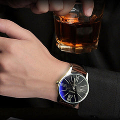 Man Watches Luxury Fashion Leather Glass Quartz Analog Wristwatch Mens Montre Homme 2019 zegarek meski saat erkekler
