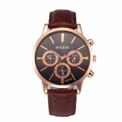 DISU Men Wrist Watch Classic New Leather Strap Quartz Casual watches men unique watch for men relogios masculino