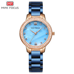 MINIFOCUS Fashion Women Watches Waterproof Stainless Steel Watch Woman Lady Women's Wristwatches Ladies Watches Top Brand Luxury