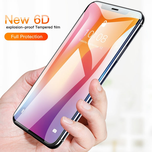 6D Full Cover Tempered Glass On The For iPhoneX 6 7 8 Plus Screen Protector For iPhone 6 6s Plus PLus Protective Glass Film