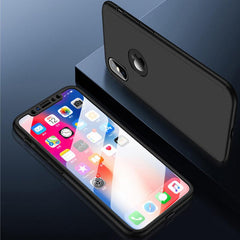 360 Full Cover Phone Case For iPhone X 8 6 6s 7 Plus PC Protective Cover For iPhone XS Max XR X 7 Case Cover With Glass