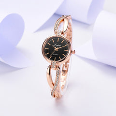 Fashion Women Watches Rose Gold Irregular Bracelet Luxury Ladies Quartz Clock With Rhinestone Casual Wristwatch Dropshipping @50