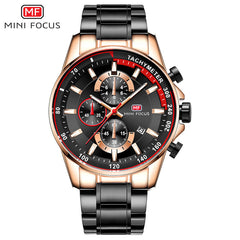 MINI FOCUS Watches Man 2019 Clock Fashion Blue Watch Men Sports Watches Men Luxury Brand Quartz Stainless Steel Strap Calendar