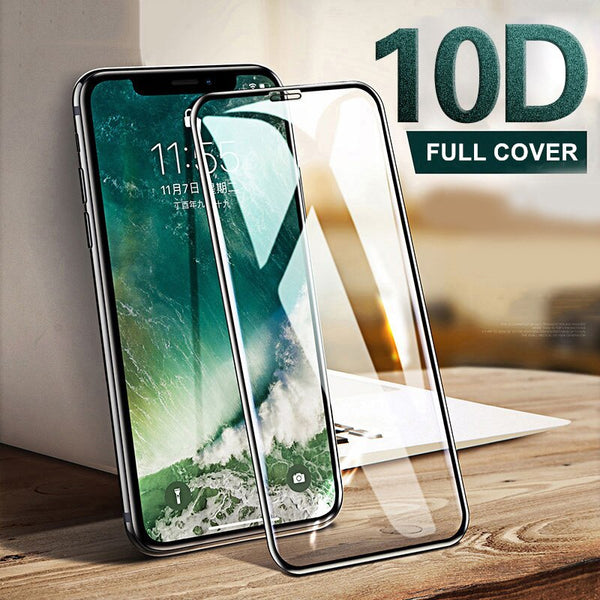 Protective Glass on the For iPhone 6 6s Plus X Xs Max XR Tempered Screen Protector 10D Curved Edge Glass For iPhone 7 8 Plus