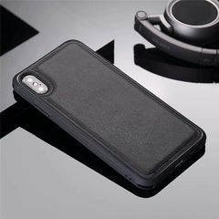 Ultra Thin PU Leather Magnetic Car Phone Case for iPhone XS Max XR X 6 6s 7 8 Plus Soft Silicone Shockproof Anti-fall Cover
