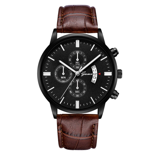 Geneva Women Mens Wristwatch Stainless Steel Leather Analog Alloy Quartz watches man wrist watches day date men watch