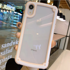 Candy Color Clear Phone Case For iPhone X XS XR XS Max 6 6S 7 8 Plus Shockproof Bumper Silicone Frame Transparent Back Cover