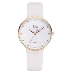 Feature Women's Watches Gold Framed Disc Ladies Quartz Wristwatch  With Rhinestone Casual Clock Fashion  Zegarek Damski @50