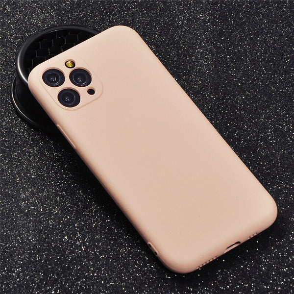 TIKITAKA Candy Color Phone Case For iPhone 11 11Pro Max Liquid Silicone Solid Plain For iPhone 11 Case Soft TPU Back Cover Shell