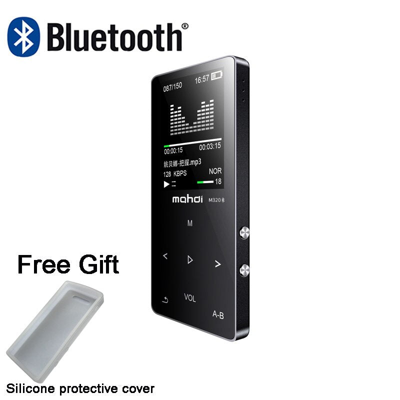 Original Metal touch keys Bluetooth MP3 Player 8GB Built-in Loud Speaker mini Music Player with FM Radio Voice Recorder E-book