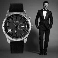 Reloj Hombre 2019 MILER  Leather Casual Sports Men's Watch Military Watches Quartz Relogio Masculino Out Door Style Wristwatch