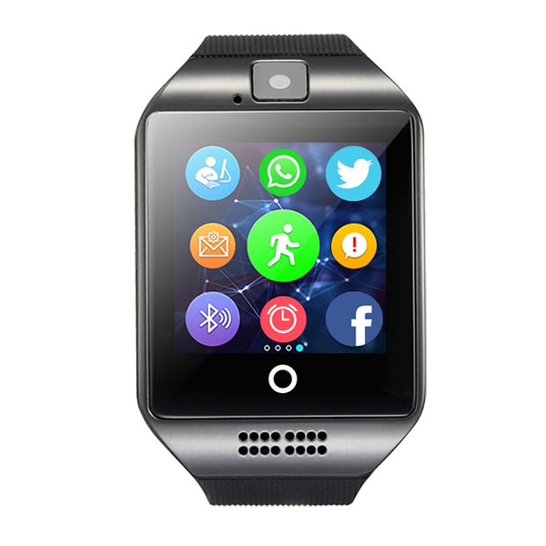 Q18 Passometer Smart Watch with Touch Screen Camera Support TF Card Bluetooth Smartwatch For Android IOS Phone
