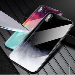 Phone Case on For iPhone 6 6S Plus 7 8 Plus Coque Tempered Glass Soft Silicone Shockproof Cover Case For iPhone X XR XS MAX