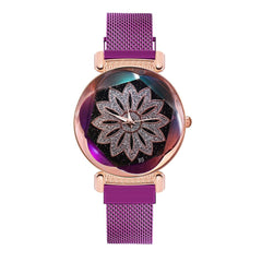 Luxury Women Watches Fashion Elegant Magnet Buckle Ladies Wristwatch Starry Sky Rhinestone Gift Clock Dress Relogio Feminino@50