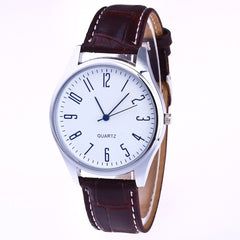 Fashion Men's Watches Simple Letters Casual Leather Waterproof Quartz Wristwatches Man Clock Montre Homme