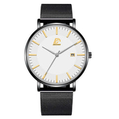 Reloj Hombre 2020 Luxury Mens Fashion Business Minimalist Watches Ultra Thin Stainless Steel Mesh Belt Analog Quartz Wrist Watch