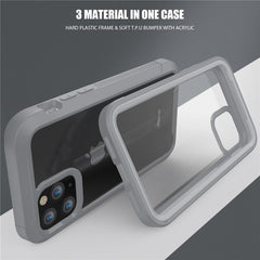 Shockproof Armor Silicone Case For iPhone 11 Pro XS Max Transparent Cases For iPhone 6 6S 7 8 Plus X XR Luxury TPU Acrylic Cover