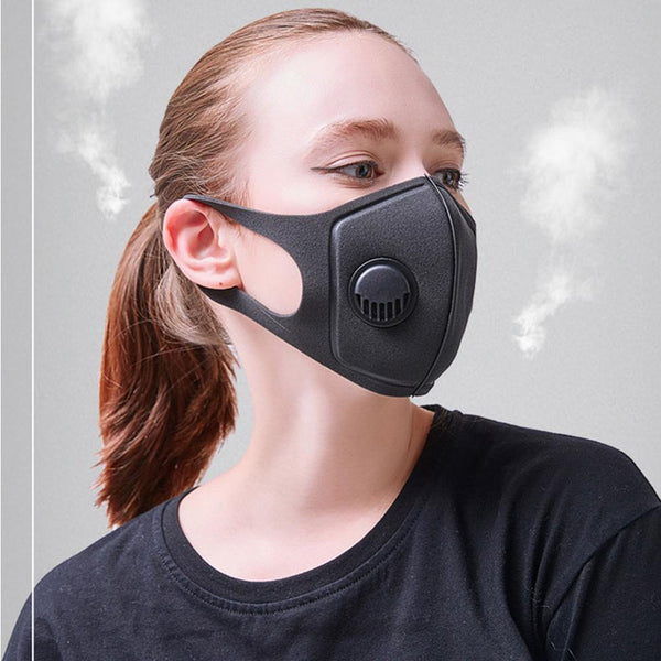PM2.5 Anti Pollution Face Mask Dust Respirator Washable Mouth Masks With Valve Non-woven Unisex Mouth Muffle