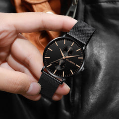 2020  Fashion Men Watches Business Band Analog Quartz Wristwatches Sport Leather Belt Watches Cusual Clock Gift Montre Homme@50