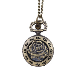 Hot Selling Retro Chinese Style Dragon Creativity Bronze Quartz Pocket Watches Vintage Couple Clock Christmas Birthday Gift@50