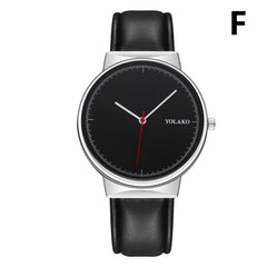 Casual Quartz Clock Round Dial Three-pin Trend Leather Strap Scale Watch Fashion Men's Watches Reloj Hombre