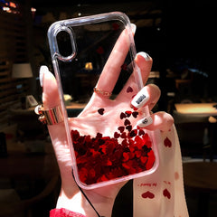 Love heart Sequins quicksand Case for iphone 11 Pro 11 Pro MAX XS Max XR X 8 7 6 Plus Shining Dynamic liquid glitter Phone Cover