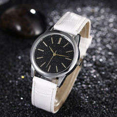 New Fashion Men's Watch Quartz Watches Luxury Men Watches Leather Strap Starry Dial Clock Relogio Masculino Reloj Hombre