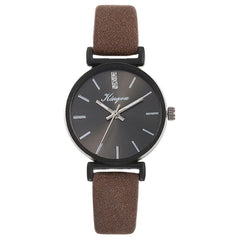Best Selling Women Watches Black Dial Ladies Fashion Quartz Wristwatch Casual Leather Strap Clock Work Relogio Feminino@50