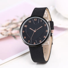 Hot Selling Cheap Women Watch Harajuku Leather Band Analog Quartz Wristwatch Simple Dial Soild Color Strap Bayan Saat@50