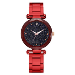 Hot Trend Women Watches Starry Sky Dial Business Alloy Strap  Ladies Quartz Wristwatch Cassic Gift Clock Zegarki Damskie@50