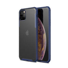 Case for iPhone 11 Pro Max XR Xs 7 8 6 6s Plus Matte Transparent Crystal PC Back Cover with Rubber TPU Bumper Shockproof Case