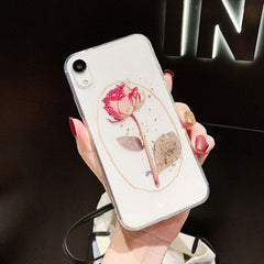 Vintage Gold Foil Rose Flower Phone Case For iPhone X XS XR XS Max Transparent Soft Silicone Cases for iphone 6 6s 7 8 plus Gift