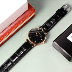 OGY Men's Watches Simple Time Luxury Sports Quartz-Watch Leather Strap Nylon Men Clock Wristwatch Reloj Hombre Relogio Masculino