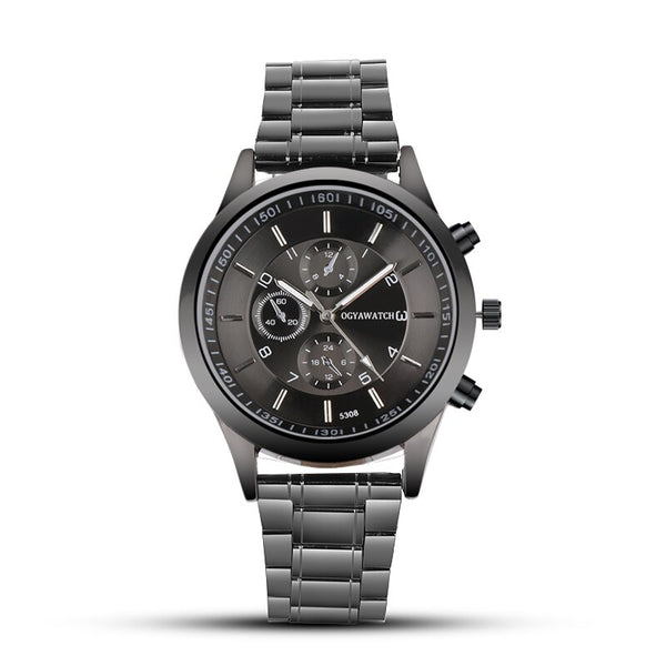 Men Watches Mens 2019 Steel Luxury Sports Quartz Watch Men Wristwatch MaleClock Business Watches Relogio Masculino Male Saati (Black)
