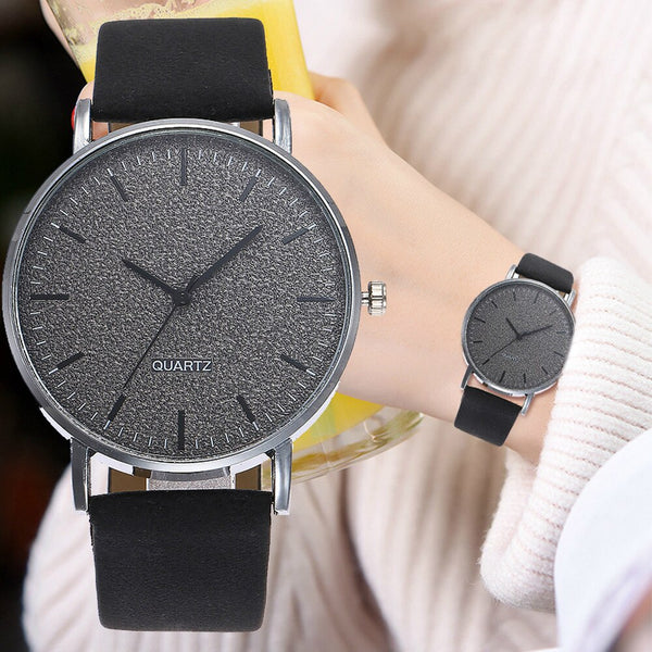 Fashion Mens Watch Quartz Alloy Ultra-thin Shell  Wristwatch Matte Leather Simple Male Clock Erkek Kol Saati Watches for Men