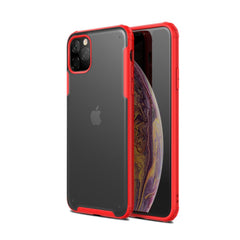 Case for iPhone 11 Pro Max XR Xs 7 8 6 6s Plus Matte Transparent Crystal PC Back Cover with Rubber TPU Bumper Shockproof Case