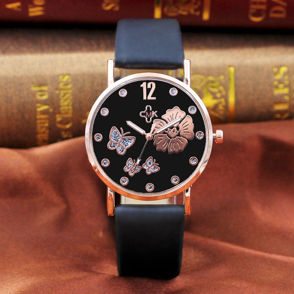 2020 Style Women Watches Fashion Luxury Leather Band Analog Quartz Wristwatch Flower Ladies Watch Women Dress Reloj Mujer Clock*