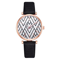 Casual Women Watches Flat Scale Dial Ladies Analog Quartz Wristwatch High Quality Leather Strap Clock Fashion Zegarki Damskie@50